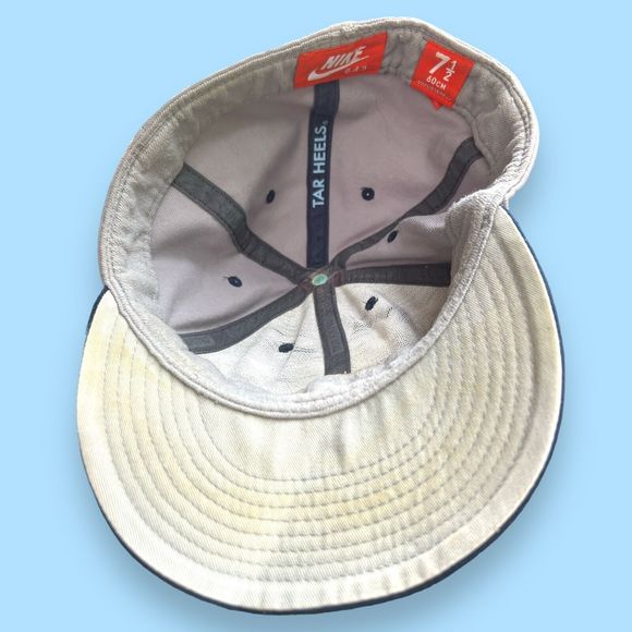 Vintage Nike Hat UNC North Carolina Tar Heels Basketball Size 7 1/2 Baseball Cap - Picture 7 of 7